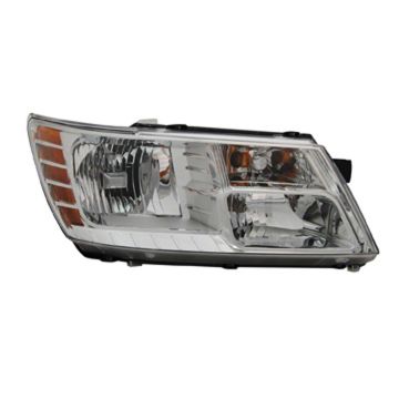 Headlight Assembly Composite Right Chrome Trim for Dodge Journey 2009-2020
