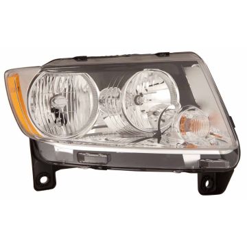 Headlight Assembly Composite Right Halogen CAPA for Jeep Grand Cherokee 2011-2013