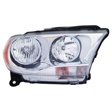 Headlight Assembly Composite Right Halogen Chrome Trim CAPA for Dodge Durango 2011-2013