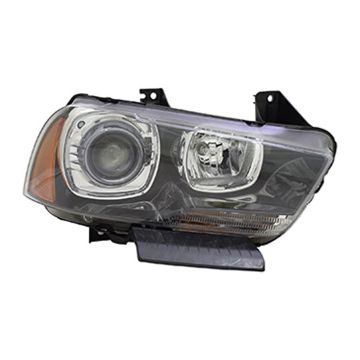 Headlight Assembly Composite Right HID CAPA for Dodge Charger 2011-2014
