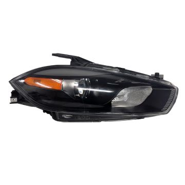 Headlight Assembly Composite Right Black Trim CAPA for Dodge Dart 2013-2015