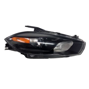 Headlight Assembly Composite Right Black Trim for Dodge Dart 2013-2015