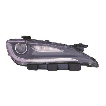 Headlight Assembly Composite Right LED w/LED DRL Chrome Trim for Chrysler 200 2015-2016
