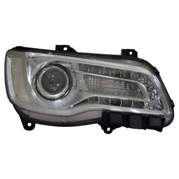 Headlight Assembly Composite Right Halogen Chrome Bezel for Chrysler 300 2015-2017