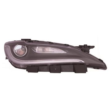 Headlight Assembly Composite Right Halogen w/LED DRL Black Trim CAPA for Chrysler 200 2016-2017