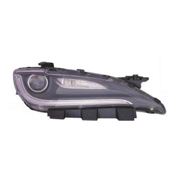 Headlight Assembly Composite Right Halogen w/LED DRL Chrome Trim CAPA for Chrysler 200 2016-2017