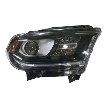 Headlight Assembly Composite Right Halogen w/o DRL Chrome Trim CAPA for Dodge Durango 2016-2020