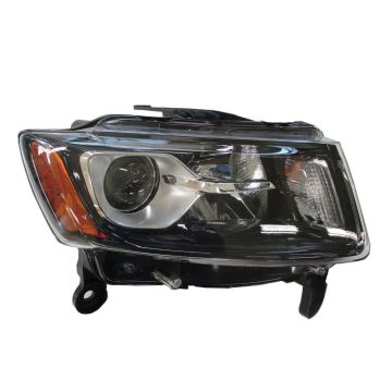 Headlight Assembly Composite Right Halogen Standard Type Black for Jeep Grand Cherokee 2014-2016