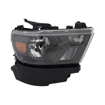 Headlight Assembly Composite Right Halogen Black Trim CAPA for Ram 1500 2019-2024
