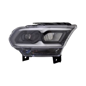 Headlight Assembly Composite Right LED Type w/o Auto Leveling Black for Dodge Durango 2021-2024