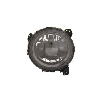 Headlight Assembly Composite Right LED Reflector Headlamps Black Bezel CAPA for Jeep Gladiator Wrangler