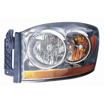 Headlight Lens Housing Left w/o Black Bezel R1500 MEGA CAB CAPA for Dodge Ram 2500 Ram 3500 Ram 1500
