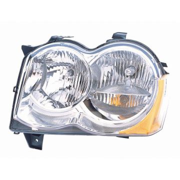Headlight Lens Housing Left Halogen CAPA for Jeep Grand Cherokee 2008-2010