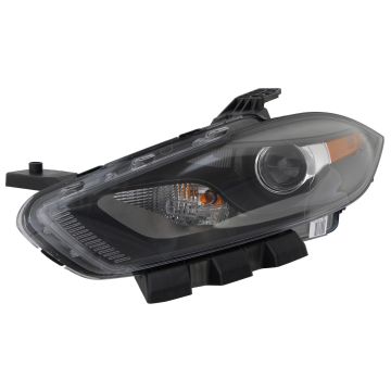 Headlight Lens Housing Left Xenon Black Trim for Dodge Dart 2013-2016