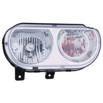 Headlight Lens Housing Right Halogen CAPA for Dodge Challenger 2008-2014