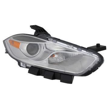 Headlight Lens Housing Right Halogen Chrome Trim for Dodge Dart 2013-2015