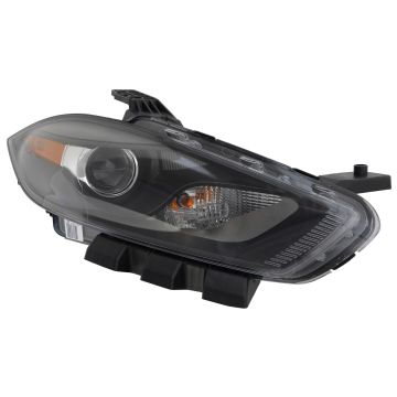 Headlight Lens Housing Right Xenon Black Trim for Dodge Dart 2013-2016