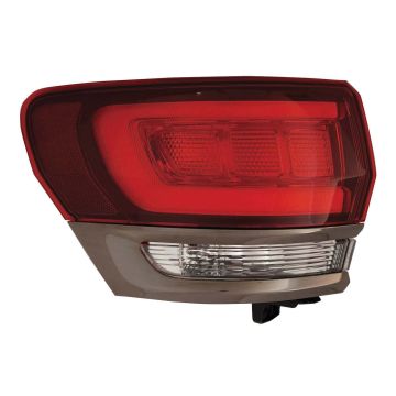 Tail Light Assembly Left Outer w/o Platinum Insert CAPA for Jeep Grand Cherokee Limited Laredo Summit Overland 2015-2022