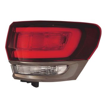 Tail Light Assembly Right Outer w/o Platinum Insert CAPA for Jeep Grand Cherokee Limited Laredo Summit Overland 2015-2022