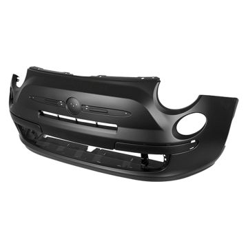 Bumper Cover Front w/Chrome Trim Primed for Fiat 500 Lounge 2012-2017