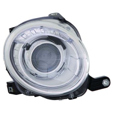 Headlight Assembly Composite Left Type 1 w/o Black Trim CAPA for Fiat 500 2012-2018