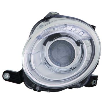 Headlight Assembly Composite Right Type 1 w/o Black Trim CAPA for Fiat 500 2012-2018