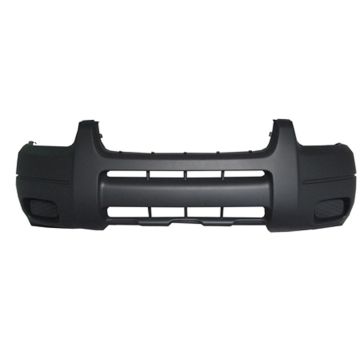 Bumper Cover Front w/o Fog Lamps w/o Lip Molding Holes Dark Gray CAPA for Ford Escape XLS 2001-2004