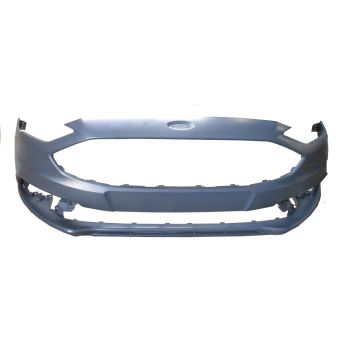 Bumper Cover Front w/o Tow Hook w/o Active Park Assist Primed for Ford Fusion S Titanium SE Titanium Hybrid 2017-2018
