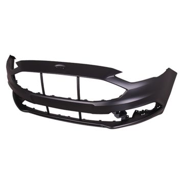 Bumper Cover Front w/o Tow Hook w/o Active Park Assist Primed CAPA for Ford Fusion S Titanium SE Titanium Hybrid 2017-2018