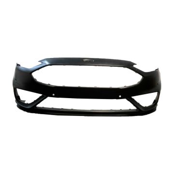 Bumper Cover Front Sport Styling w/Parallel Park Assist Primed CAPA for Ford Fusion Sport S SE SEL Titanium 2017-2020