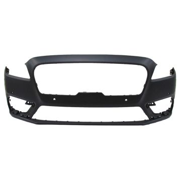 Bumper Cover Front w/o Tow Hook w/Active Park Assist Primed CAPA for Lincoln Continental 2017-2020