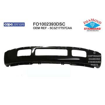 Bumper Face Bar Front w/o Fender Flare Holes Primed CAPA for Ford Excursion F-250 Super Duty F-350 Super Duty