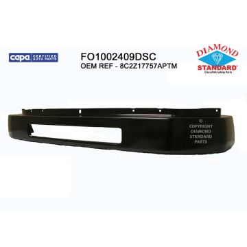Bumper Face Bar Front Primed CAPA for Ford E-150 E-250 E-350 Super Duty E-450 Super Duty
