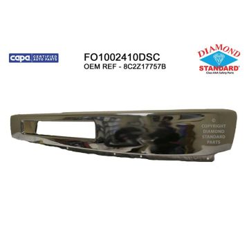 Bumper Face Bar Front Chrome CAPA for Ford E-150 E-250 E-350 Super Duty E-450 Super Duty