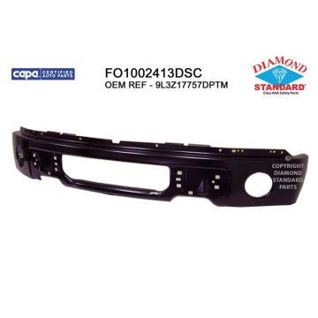 Bumper Face Bar Front w/Fog Lamps Primed CAPA for Ford F-150 2009-2014