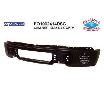 Bumper Face Bar Front w/o Fog Lamps Primed CAPA for Ford F-150 2009-2014