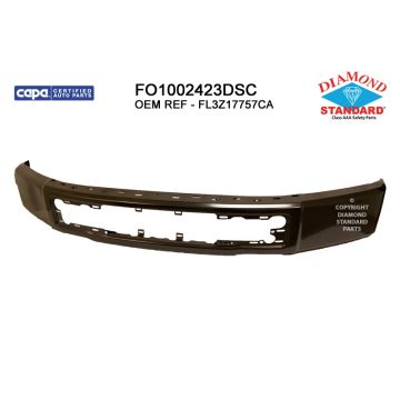 Bumper Face Bar Front w/o End Caps w/o Fog Lamps Primed CAPA for Ford F-150 2015-2017