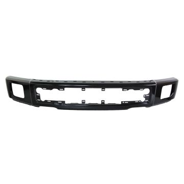 Bumper Face Bar Front w/o End Caps w/Fog Lamps Primed CAPA for Ford F-150 2015-2017
