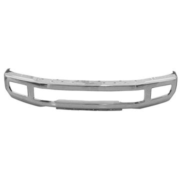 Bumper Face Bar Front w/o Fender Flares w/Fog Lamps Chrome CAPA for Ford F-250 Super Duty F-350 Super Duty