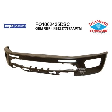 Bumper Face Bar Front w/o Park Distance Sensors Primed CAPA for Ford Ranger 2019-2023