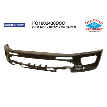 Bumper Face Bar Front w/Park Distance Sensors Primed CAPA for Ford Ranger 2019-2023