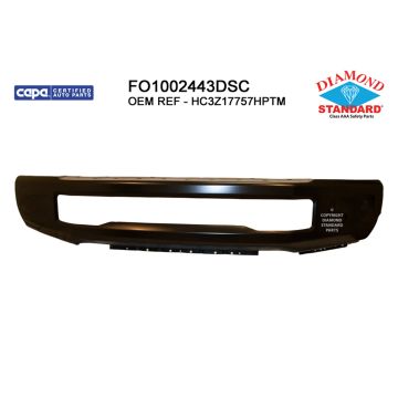 Bumper Face Bar Front w/o Fog Lamps w/Fender Flares CAPA for Ford F-250 Super Duty F-350 Super Duty F-450 Super Duty
