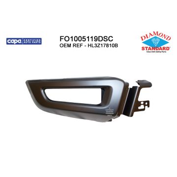Bumper Extension Front Right Outer Black CAPA for Ford F-150 Raptor 2017-2020
