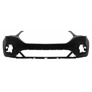 Bumper Cover Front Upper w/o Active Park Assist Primed CAPA for Ford Escape 2017-2019