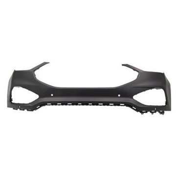 Bumper Cover Front Upper w/Tow Hook w/Parking Aid w/Active Park Assist Primed for Ford Edge Titanium ST ST-Line 2019-2024