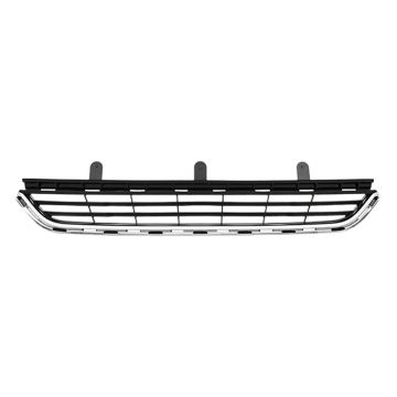 Bumper Cover Grille Front Black CAPA for Ford Fiesta Titanium 2014-2018