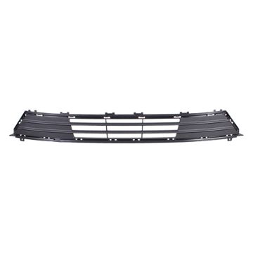 Bumper Cover Grille Front w/o Immersion Heater Textured Black CAPA for Ford Fusion 2017-2018