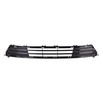 Bumper Cover Grille Front w/o Immersion Heater High Gloss Black CAPA for Ford Fusion 2017-2018