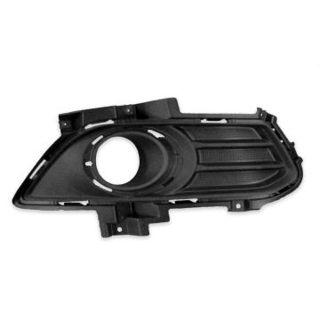 Bumper Insert Front Right Fog Lamp Opening Cover w/Fog Lamps Textured Black w/Chrome Bezel for Ford Fusion SE Hybrid Energi SE Energi Titanium Titanium Hybrid S Hybrid 2013-2016