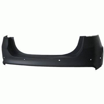 Bumper Cover Rear w/Rear Object Sensors w/Active Park Assist Primed CAPA for Ford Fusion SE Hybrid Energi SE Energi Titanium Titanium Hybrid S SE Titanium S Hybrid SE Luxury Platinum Hybrid Energi Platinum SE LUX Hybrid Sport Platinum Advance 2013-2018